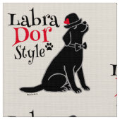 Stijlvolle zwarte labrador stof (Close Up)