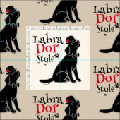 Stijlvolle zwarte labrador stof (Delen)