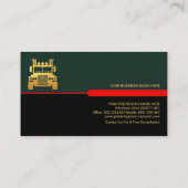 Stijlvolle zwarte layers Gold Truck Visitekaartje (Achterkant)