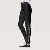 Stijlvolle zwarte legging met volledige naam & ini (Links)