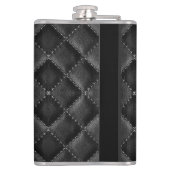 Stijlvolle zwarte leren monogram heupfles (Achterkant)