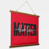 Stijlvolle zwarte liften in Typografie Hangend Wandkleed (Gebogen)