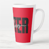 Stijlvolle zwarte liften in Typografie Latte Mok (Rechts)