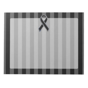 Stijlvolle Zwarte Lint Awareness Verticale Strepen Notitieblok