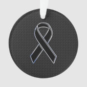 Stijlvolle zwarte-lint bewustzijn ornament (voorkant)