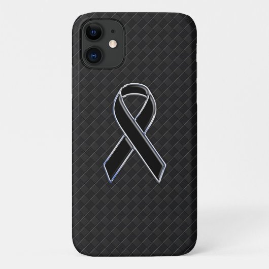 Stijlvolle zwarte-lint-lint Case-Mate iPhone case (Achterkant)