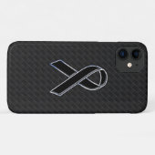 Stijlvolle zwarte-lint-lint Case-Mate iPhone case (Achterkant (horizontaal))