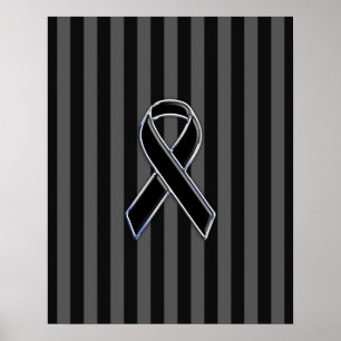 Stijlvolle zwarte-lint-lint poster