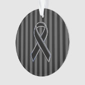 Stijlvolle zwarte lintgevoeligheid verticale strep ornament (voorkant)