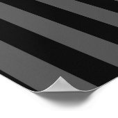 Stijlvolle zwarte lintgevoeligheid verticale strep poster (Hoek)