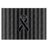 Stijlvolle zwarte lintgevoeligheid verticale strep snijplank (Voorkant)