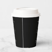 Stijlvolle zwarte minimalistische zakelijke Logo C Papieren Bekers (Links)