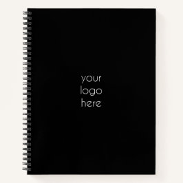 Stijlvolle zwarte moderne professionele Logo Notitieboek