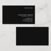 Stijlvolle zwarte moderne professionele schoon visitekaartje (Voorkant / Achterkant)