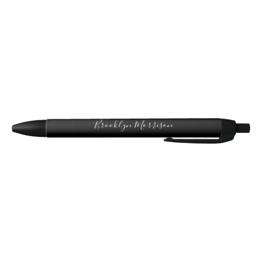Stijlvolle zwarte monogram aangepast script inkt pen (Bodem)