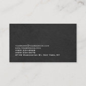 Stijlvolle zwarte monogram Professional Visitekaartje (Achterkant)