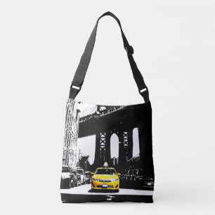 Stijlvolle Zwarte Nyc New York Gele Taxi Brooklyn Crossbody Tas