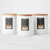 Stijlvolle zwarte Oranje productlabels Zachte glit Voedselcontainer Etiket (Flessen)