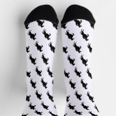 Stijlvolle zwarte paardenprint bemanning sokken (Top)