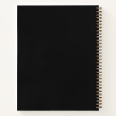 Stijlvolle zwarte retro gouden notaris openbare na notitieboek (Achterkant)