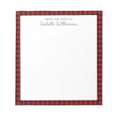 Stijlvolle zwarte rode buffelplaat notitieblok (Voorkant)