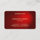 Stijlvolle zwarte rode damast luxe charmante ronde visitekaartje (Achterkant)