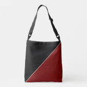Stijlvolle Zwarte Rode Gepersonaliseerde Initiële  Crossbody Tas (Achterkant)