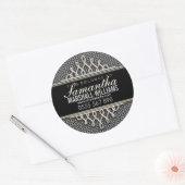 Stijlvolle zwarte Silver Business Book Label Stick (Envelop)