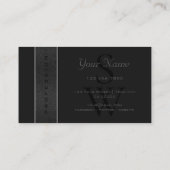 Stijlvolle zwarte slang donkergrijze kleur en Init Visitekaartje (Achterkant)