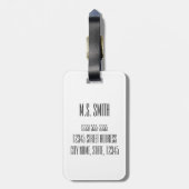 Stijlvolle zwarte slangentekening bagagelabel (Achterkant verticaal)