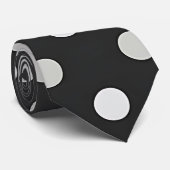Stijlvolle zwarte stip Stropdas (Opgerold)