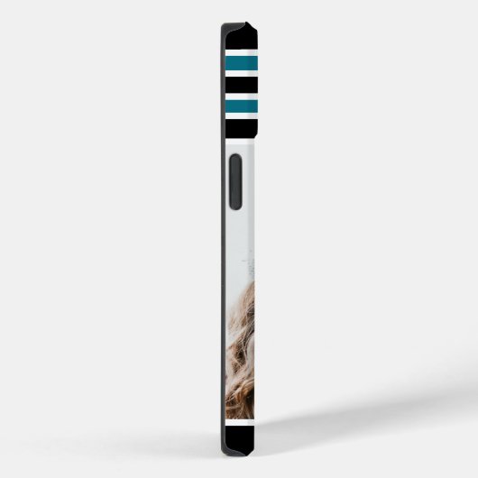 Stijlvolle zwarte striptekening Aangepaste foto Case-Mate iPhone Case (Achterkant / Rechts)