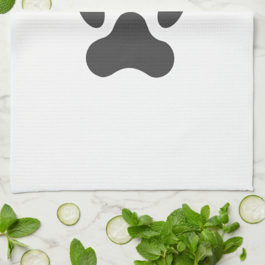 Stijlvolle zwarte vlek theedoek (Gevouwen)