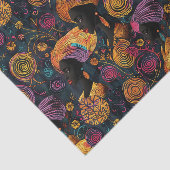 Stijlvolle zwarte vrouw Afrikaanse patroon in Luxe Tissuepapier (Detail)