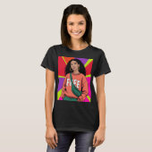 Stijlvolle Zwarte Vrouw T-shirt (Voorkant volledig)