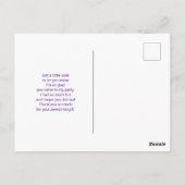 Stijlvolle zwarte wimpers & paarse glitters Bedank Briefkaart (Achterkant)