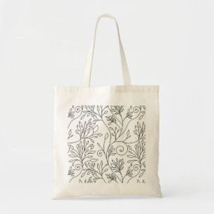 Stijlvolle zwarte witte bloemen tas