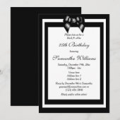 Stijlvolle zwarte & witte feestdag kaart (Voorkant / Achterkant)