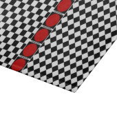 Stijlvolle zwarte witte halve diamantcontroleband snijplank (Hoek)