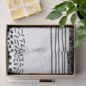 Stijlvolle zwarte witte handgetekende poolpuntjes tissuepapier (Geschenk)