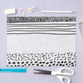 Stijlvolle zwarte witte handgetekende poolpuntjes tissuepapier (Craft)