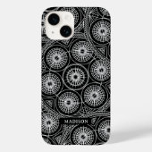 Stijlvolle zwarte witte moderne Mandala Patroonnaa Case-Mate iPhone Case (Achterkant)