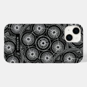 Stijlvolle zwarte witte moderne Mandala Patroonnaa Case-Mate iPhone Case (Achterkant (horizontaal))