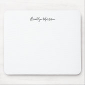 Stijlvolle zwarte witte monogram van het douaneman muismat (Voorkant)