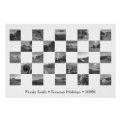 Stijlvolle zwarte & witte Nieuw-Zeelandse fotocheq Perfect Poster (Voorkant)