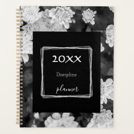 Stijlvolle zwarte witte planner