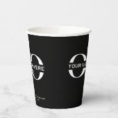 Stijlvolle zwarte zakelijke Logo - Modern Professi Papieren Bekers (Links)