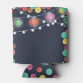 Stijlvolle zwarte zomerfeesten blikjeskoeler (Achterkant)