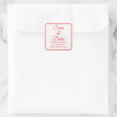 STIJLVOOL EENVOUDIG MODERN MINIMALISCH WIT & DIEPR VIERKANTE STICKER (Tas)