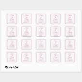 STIJLVOOL EENVOUDIG MODERN MINIMALISCH WIT & LAVEN VIERKANTE STICKER (Vel)